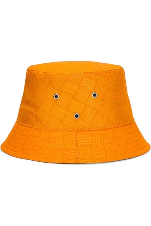 Bottega Veneta Intreccio Jacquard Nylon Hat in - Orange. Size L (also in M, S).