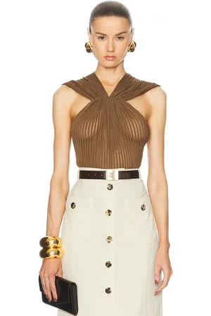 Saint Laurent Halter Neck Tank Top in - Brown. Size L (also in ).