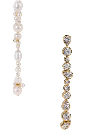 COMPLETEDWORKS CZ Stone Drop Earrings in - Metallic Gold. Size all.