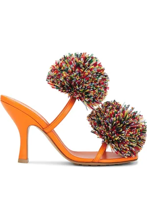 Bottega Veneta Adam Mule Sandal in - Orange. Size 36 (also in 37.5, 38, 39, 40, 41).