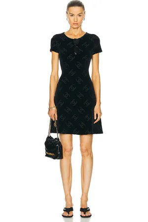 CHANEL Velour CC Dress in - . Size 40 (also in ).
