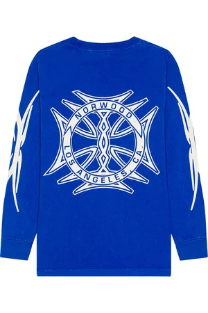 NORWOOD God Willing Long Sleeve Tee in - Blue. Size M (also in S).