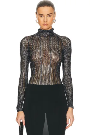 Alaïa Sequin Bodysuit in - Black. Size 40 (also in ).