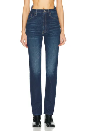 Mother High Waisted Rider Shift Sneak in - Denim-Dark. Size 24 (also in 27).