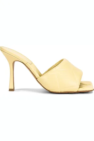 Bottega Veneta Rubber Lido Mule Sandals in - Lemon. Size 37.5 (also in 37, 38, 39, 39.5).