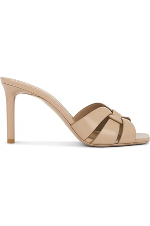 Saint Laurent Tribute Mule Sandal in - Beige. Size 36 (also in 36.5, 37, 41).