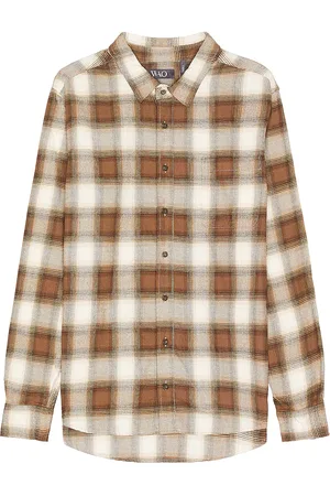WAO The Lightweight Flannel Shirt in - Brown. Size M (also in S).