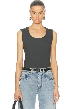 Saint Laurent Jersey Tank Top in - Slate. Size L (also in M, S, XS).