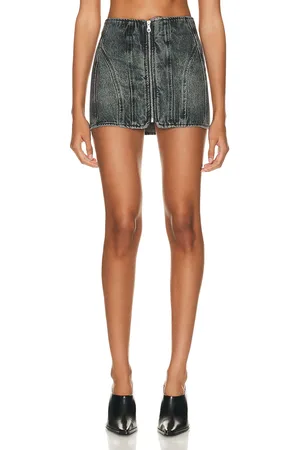 GRLFRND Rey Racer Skirt in - Black. Size 24 (also in ).