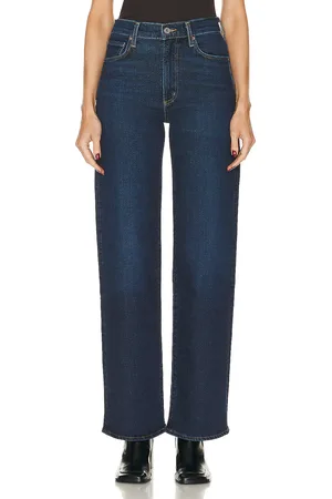 AGOLDE Harper Mid Rise Wide Straight in - Denim-Dark. Size 32 (also in ).