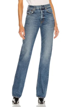 GRLFRND Melanie High Rise Boot Cut in - Blue. Size 29 (also in 31, 32).