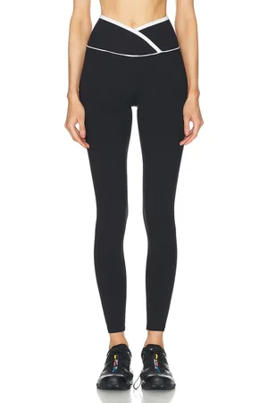 YEAR OF OURS Ribbed Two Toned Legging in - Black. Size M (also in S, XS).