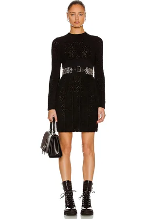Alaïa Fitted Corset Detail Mini Dress in - Black. Size 38 (also in 40, 42, 44).