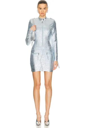 Retrofete Fenna Dress in - Baby Blue,Metallic Silver. Size XS (also in ).