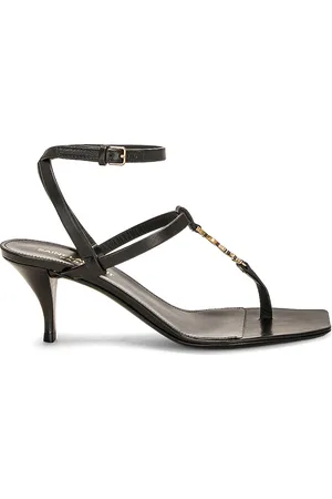 Saint Laurent Cassandra Sandal in - Black. Size 36.5 (also in 37, 37.5, 38, 38.5, 39, 40).