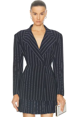 Norma Kamali Classic Double Breasted Jacket in - Navy. Size S (also in ).