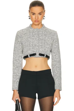 COPERNI Cropped Trompe Loeil Jacket in - Grey. Size 40 (also in ).