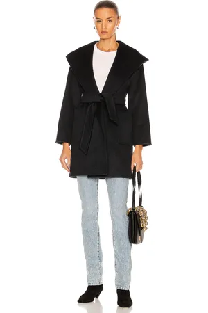 Max Mara Rialto Coat in - Navy. Size 0 (also in 2, 4, 6, 8).