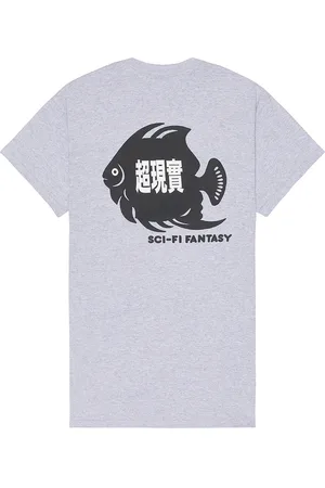 Sci-Fi Fantasy Fish Pocket Tee in - Grey. Size S (also in ).