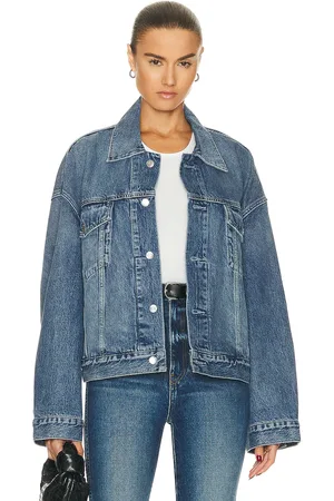 GRLFRND Christi Oversized Denim Jacket in - Denim-Light. Size XL (also in XXS).