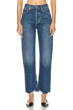 AGOLDE 90s Pinch Waist High Rise Straight in - Denim-Medium. Size 23 (also in 24, 31, 32, 33, 34).