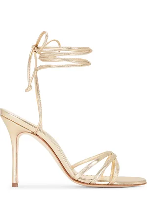 Manolo Blahnik Leather Leva 105 Sandal in - White. Size 42 (also in ).