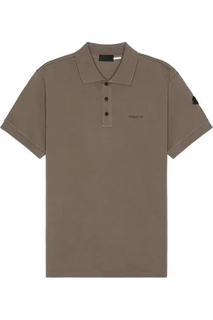 Moncler Short Sleeve Polo in - Taupe. Size XL/1X (also in ).