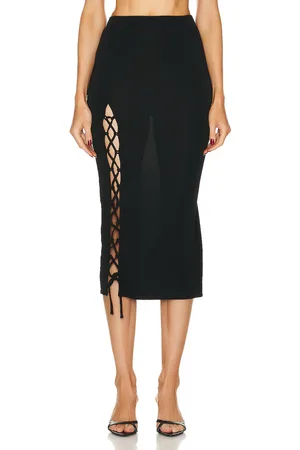 FLEUR DU MAL Jersey Lace Up Skirt in - . Size M (also in XS).