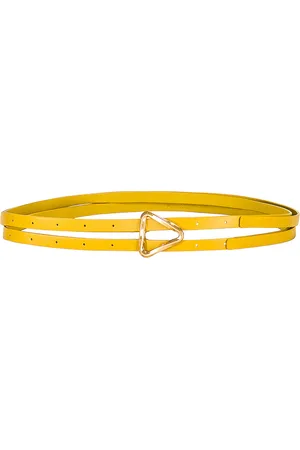 Bottega Veneta Triangle Leather Belt in - Mustard. Size L (also in M, S).