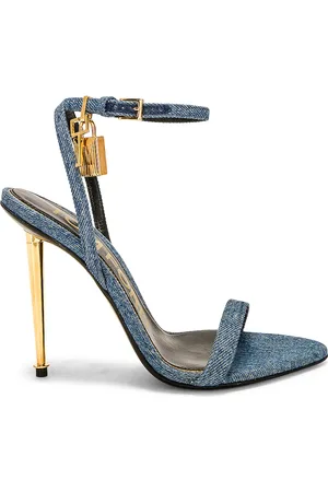 Tom Ford Padlock Pointy Naked 105 Sandal in - Blue. Size 35.5 (also in ).