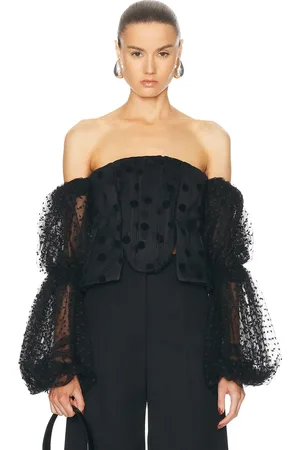 Stella McCartney Plumetis Trimmed Top in - . Size 34 (also in 38, 40).
