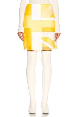 Burberry Jack Intarsia Skirt in - Yellow. Size 4 (also in 6).