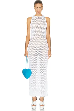 Alaïa Sleeveless Waffle Dress in - White. Size 40 (also in 42).