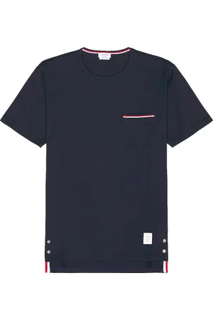 Thom Browne Jersey Cotton Short Sleeve Pocket Tee in - Blue. Size 1 (also in 2).