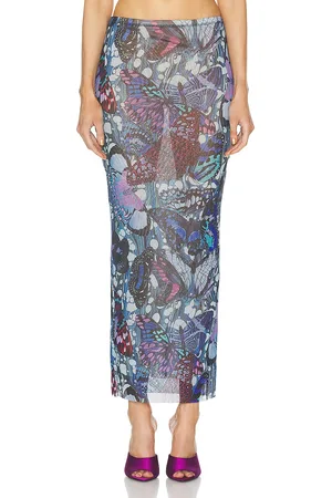 Jean Paul Gaultier Papillon Mesh Long Skirt in - Multi. Size S (also in ).