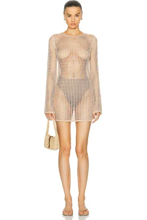 Bananhot Serena Mini Dress in - Beige. Size M-L (also in ).