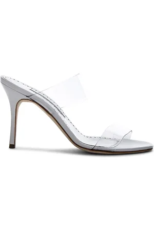 Manolo Blahnik PVC Scolto Sandals in - White. Size 34 (also in 34.5, 35, 35.5, 36, 36.5, 38.5, 40, 40.5, 41.5).