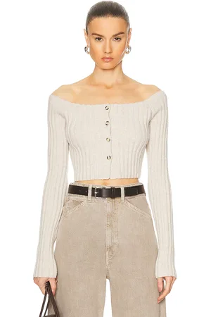Nanushka Sidone Cardigan in - Cream. Size L (also in ).