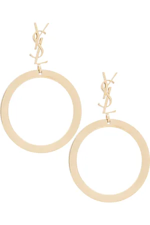 Saint Laurent YSL Hoop Earrings in - Metallic Gold. Size all.