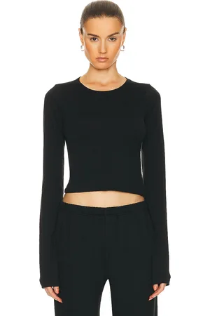 ÉTERNE Long Sleeve Baby Tee in - . Size L (also in S, XL, XS).