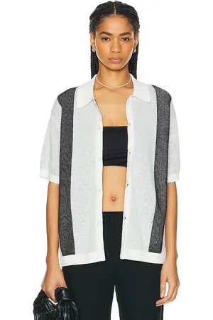 WAO Short Sleeve Knit Shirt in - White. Size S (also in XS).