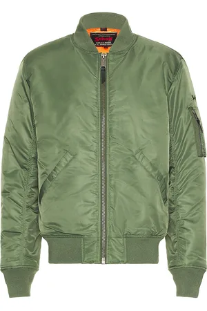 Schott NYC Nylon Flight Jacket in - Green. Size S (also in XL/1X).