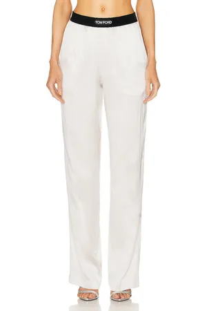 Tom Ford Silk Pj Pant in - Metallic Silver. Size L (also in M, S, XS).