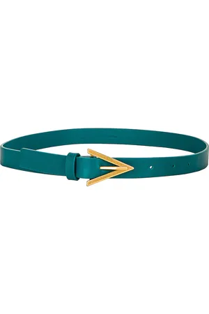 Bottega Veneta Leather Triangle Belt in - Green. Size 65 (also in ).
