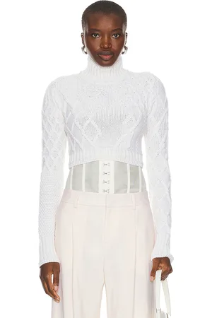 MONSE Cropped Cable Sweater in - . Size L (also in ).