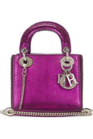 Dior Python Lady Handbag in - Purple. Size all.