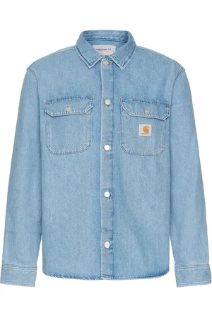 Carhartt Harvey Shirt Jacket in - Denim-Light. Size L (also in M, S).