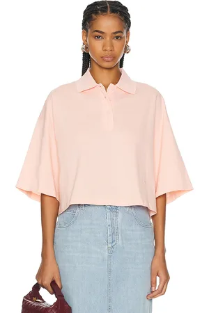 Bottega Veneta Polo Top in - Blush. Size L (also in M, S, XS).