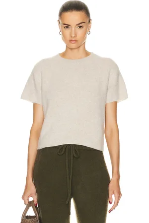 THE ELDER STATESMAN Knit Short Sleeve Top in - . Size L (also in M, S, XS).