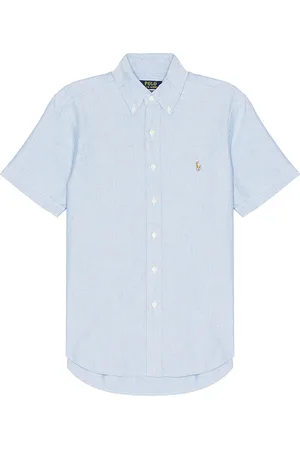 Ralph Lauren Oxford Short Sleeve Shirt in Blue in - Blue. Size M (also in XL/1X).